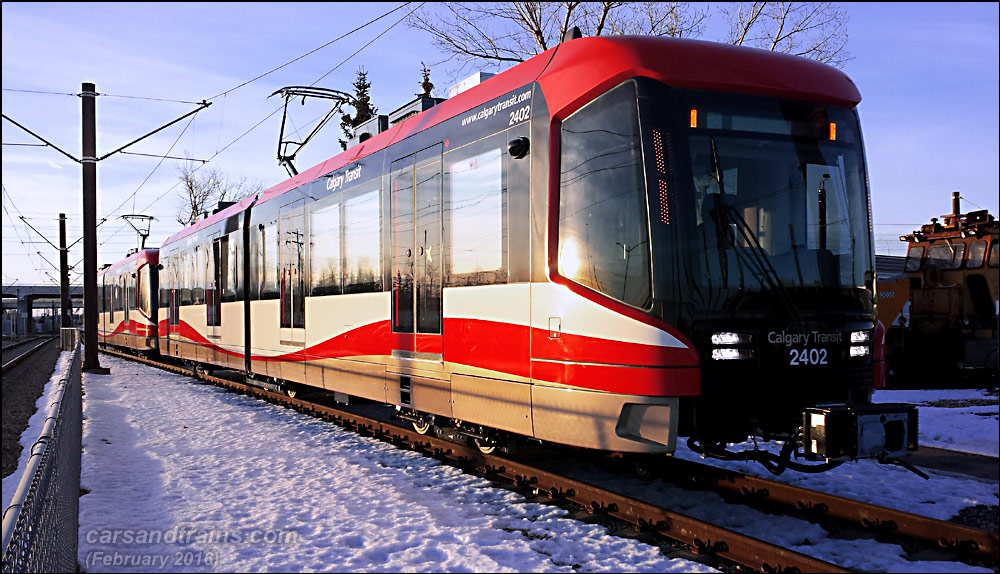 Calgary C train S200 2402 at Anderson garage