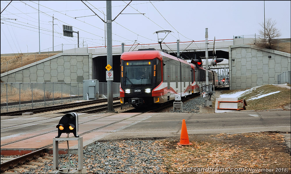 Ctrain car S200 Mask 2439 at Anderson, Calgary