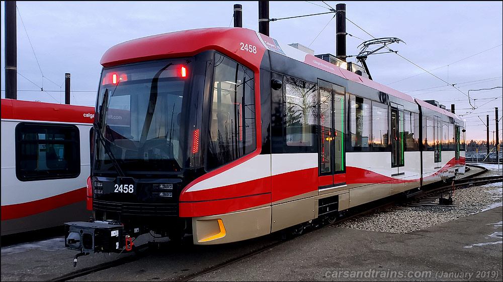 C train car S200 Mask 2458 is at Anderson, Calgary