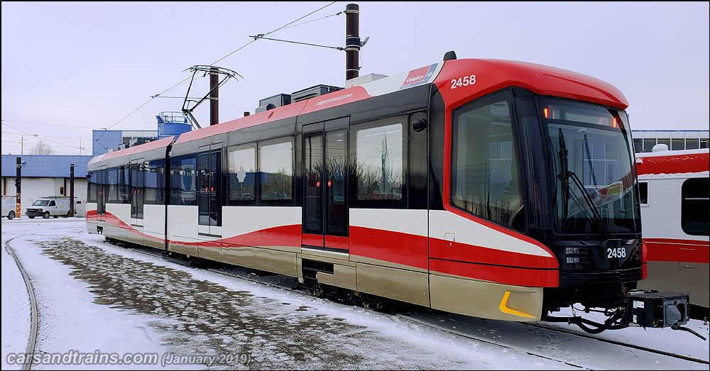 C train car S200 Mask 2458 at Anderson, Calgary