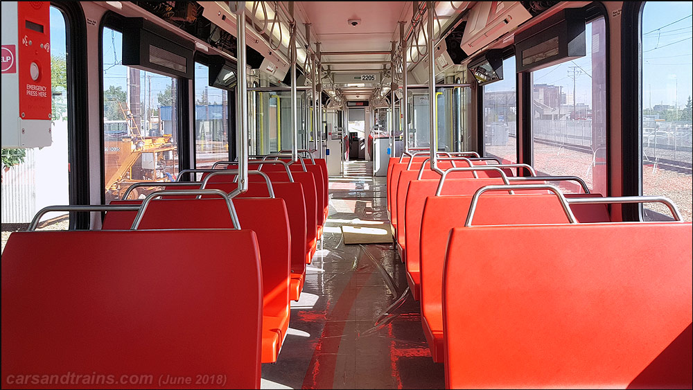 Calgary C train SD160 2205 interior after refurb