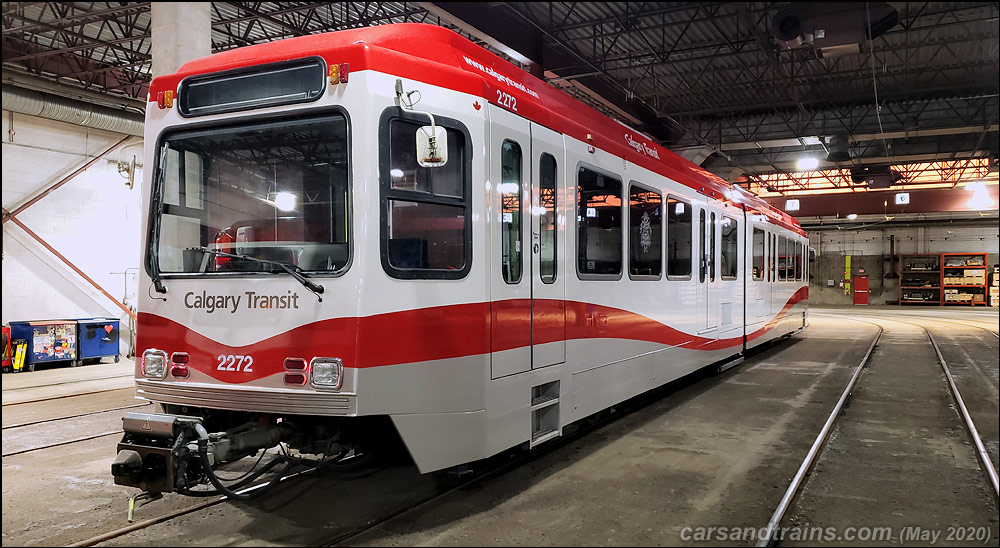 Calgary C train SD160 2271 at Anderson garage