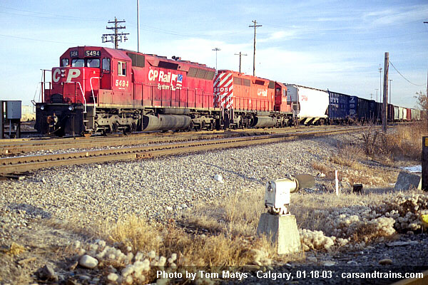 CP Rail SD40M-2 5494 at Alyth