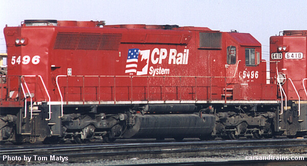 CP Rail SD40M-2 5496 at Alyth, Alberta