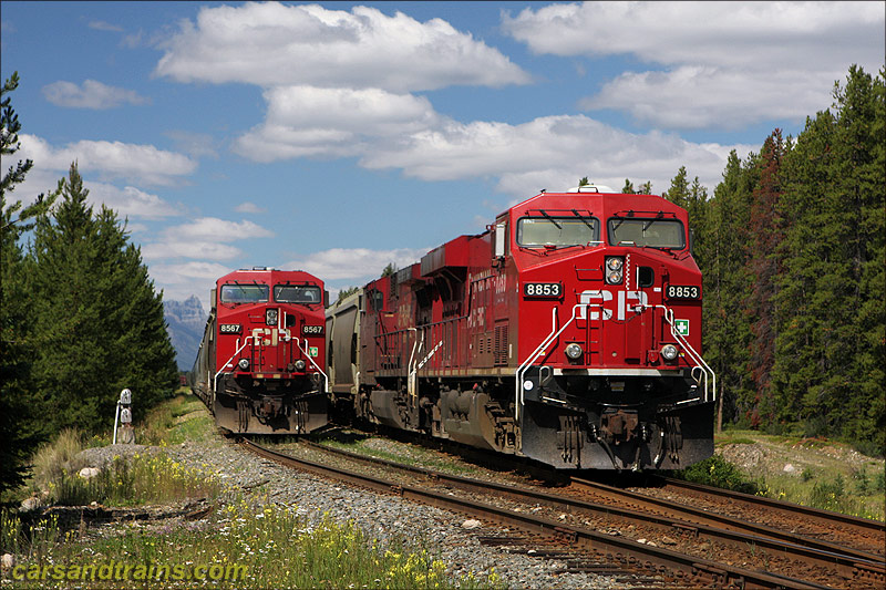 Canadian Pacific GE ES44AC unit 8853 in the Bow Valley