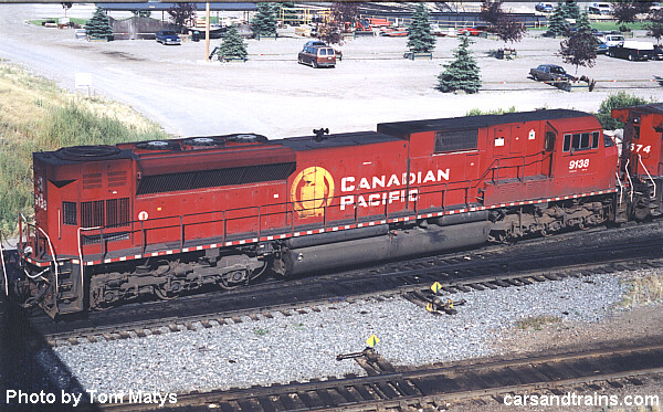 Engine 9138 at Alyth, Alberta