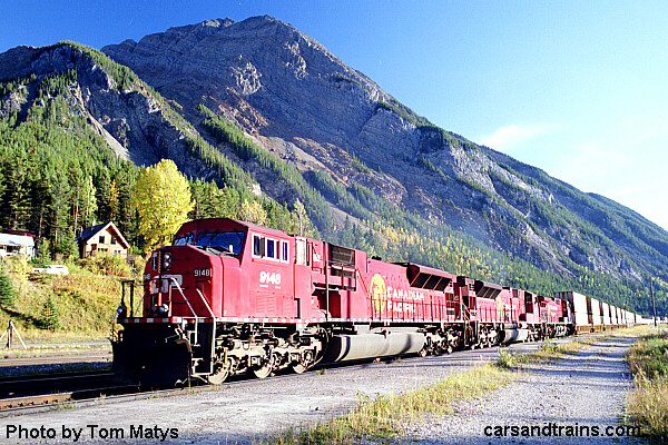 Canadian Pacific EMD SD9043MAC unit 9148 at Field, BC