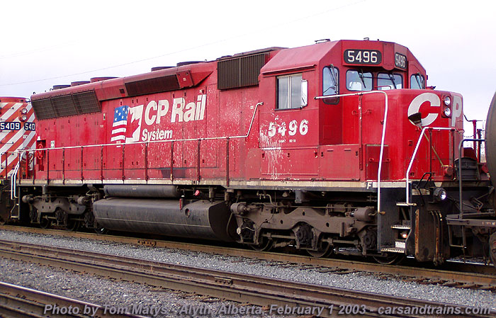 CP Rail SD40M-2 5496 at Alyth