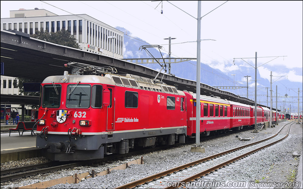 RhB Ge 4/4 2 632 Zizers is at Landquart