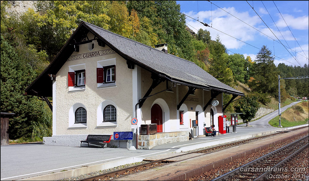RhB Guarda station  Pontresina-Scuol-Tarasp line
