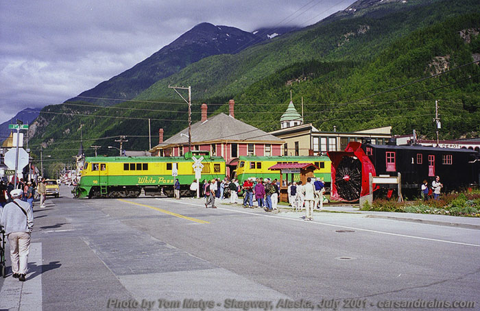 White Pass and Yukon GE 90 class locomotive 97 at Skagway