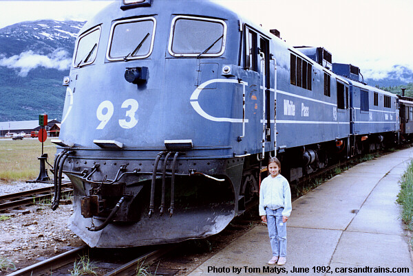 WP & YR Diesel-electric Locomotive GE 84-ton no.93 at Skagway