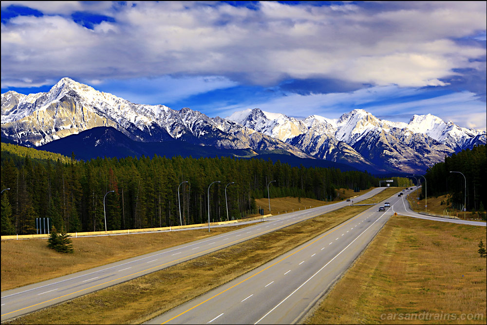 The Trans-Canada Highway at the Radium turn off.