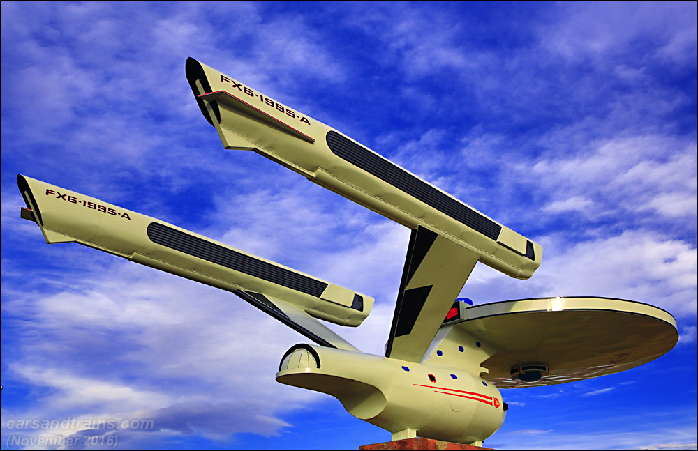 Replica of the Star Trek Enterprise in the town of Vulcan, Alberta.