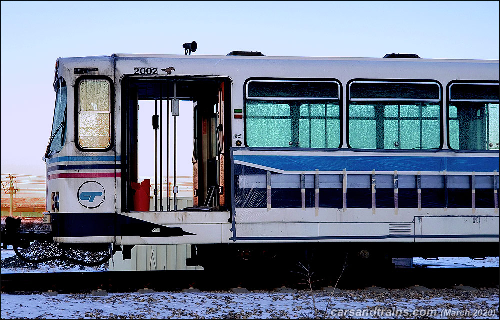 Calgary U2 DC LRV number 2002 is at OBMF yard