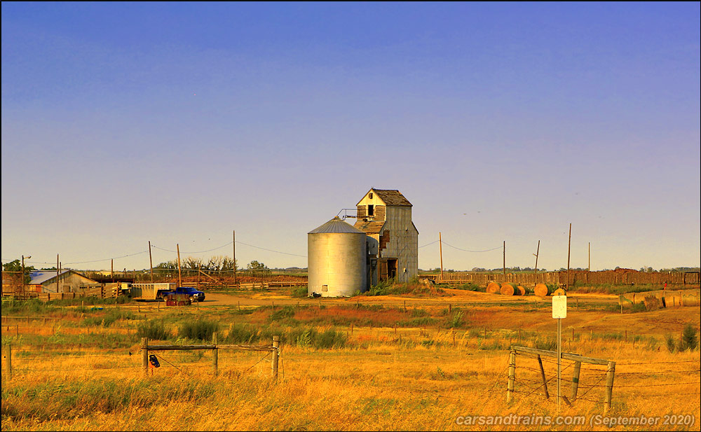 Old grain silo near Rosemary Alberta